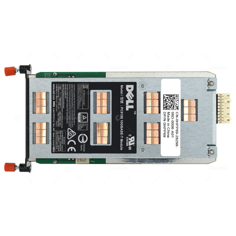 HPP69 DELL QUAD PORT 4X RJ45  10GBASE-T PC8100 MODULE FOR M1000E 0HPP69, PC8100, 811JC